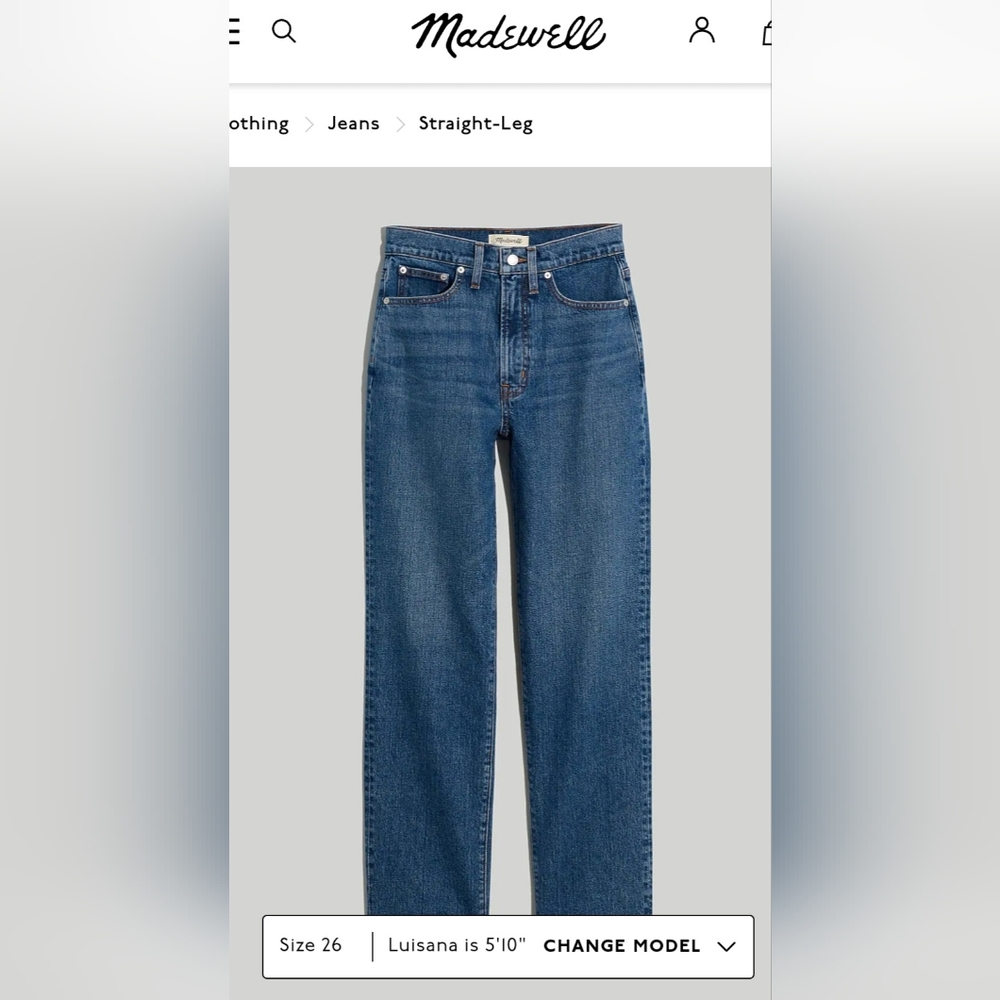 Madewell The Perfect Vintage Jean in Mayfield wash, size 29